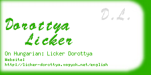 dorottya licker business card